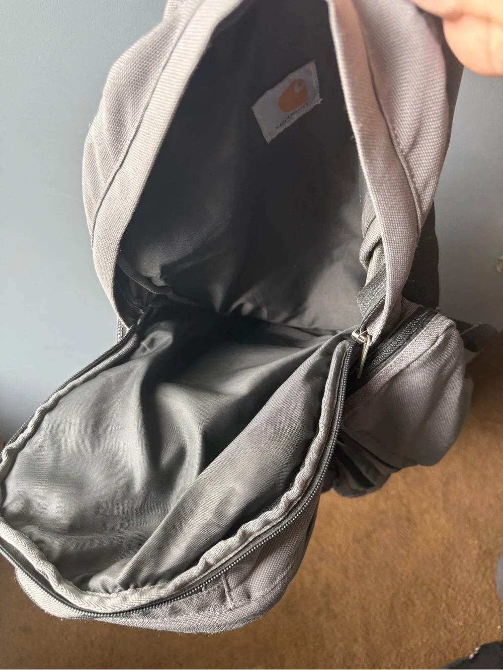 Carhartt Men’s Gray Backpack with Carhartt Patch 37L